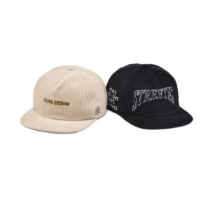 Vintage Custom 5 Panel Embroidered Corduroy Snapback Hats