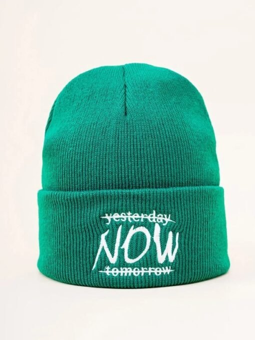 Simple Style Custom Embroidered Beanie Hat