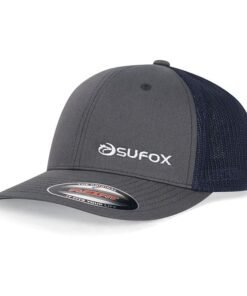 Sufox 231147 Custom Embroidery Navy Blue Seven Panel Trucker Hat