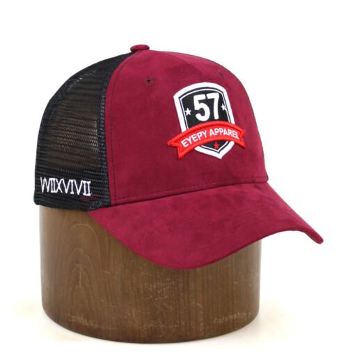Sufox 2611 Custom 3d Letter Embroidered Suede Trucker Hat