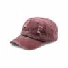 Custom Burgundy Flat Embroidery Distressed Dad Hat