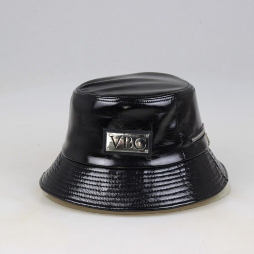 Sufox 2714 Custom Metal Logo Leather Bucket Hats With Zipper