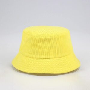 Yellow Corduroy Blank Bucket Hats Wholesale