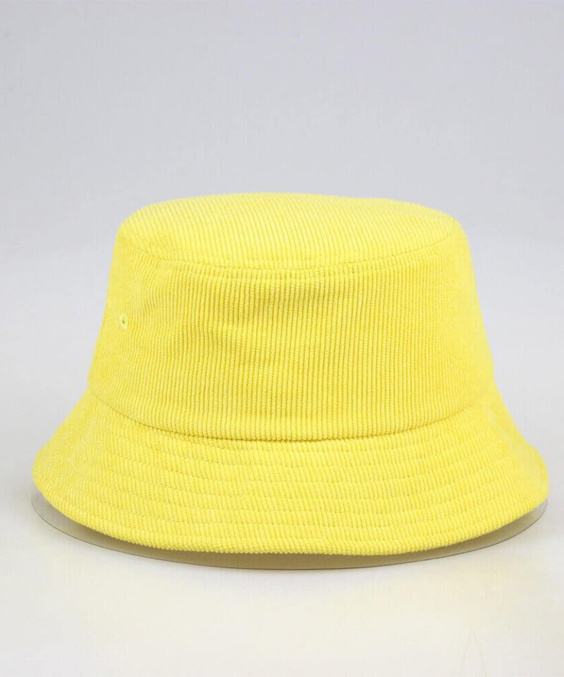 Chapeaux Bucket en velours côtelé jaune Wholesale