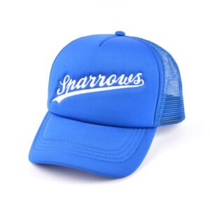 Sumkcaps 23936 Custom Five Panel Embroidered Blue Foam Trucker Hat