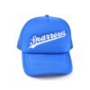 Sumkcaps 23936 Custom Five Panel Embroidered Blue Foam Trucker Hat - Image 2