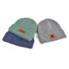 Sumkcaps 23945 Custom Leather Patch Plain Knitted Beanie Hat - Imagen 4