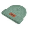 Sumkcaps 23945 Custom Leather Patch Plain Knitted Beanie Hat - Imagen 8