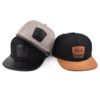Sumkcaps 23937 Custom Adjustable Flat Brim Leather Patch Snapback Cap – Image 2