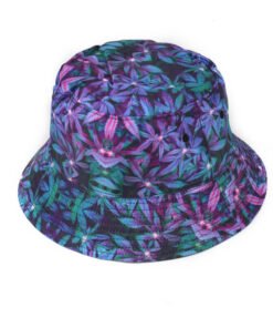 Printed Embroidered Logo Reversible Bucket Hat