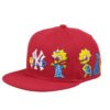 Sumkcaps 2911 Custom Red Six Panel Full Embroidered Fitted Snapback Cap