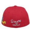 Sumkcaps 2911 Custom Red Six Panel Full Embroidered Fitted Snapback Cap – Image 3