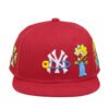 Sumkcaps 2911 Custom Red Six Panel Full Embroidered Fitted Snapback Cap – Image 6