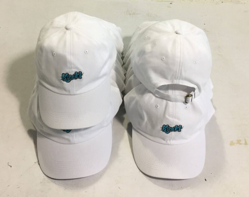 Custom White Unstructured Dad Hat Wholesale