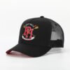 Sumkcaps 231157 Custom Five Panel 3D Embroidery Black Trucker Hat