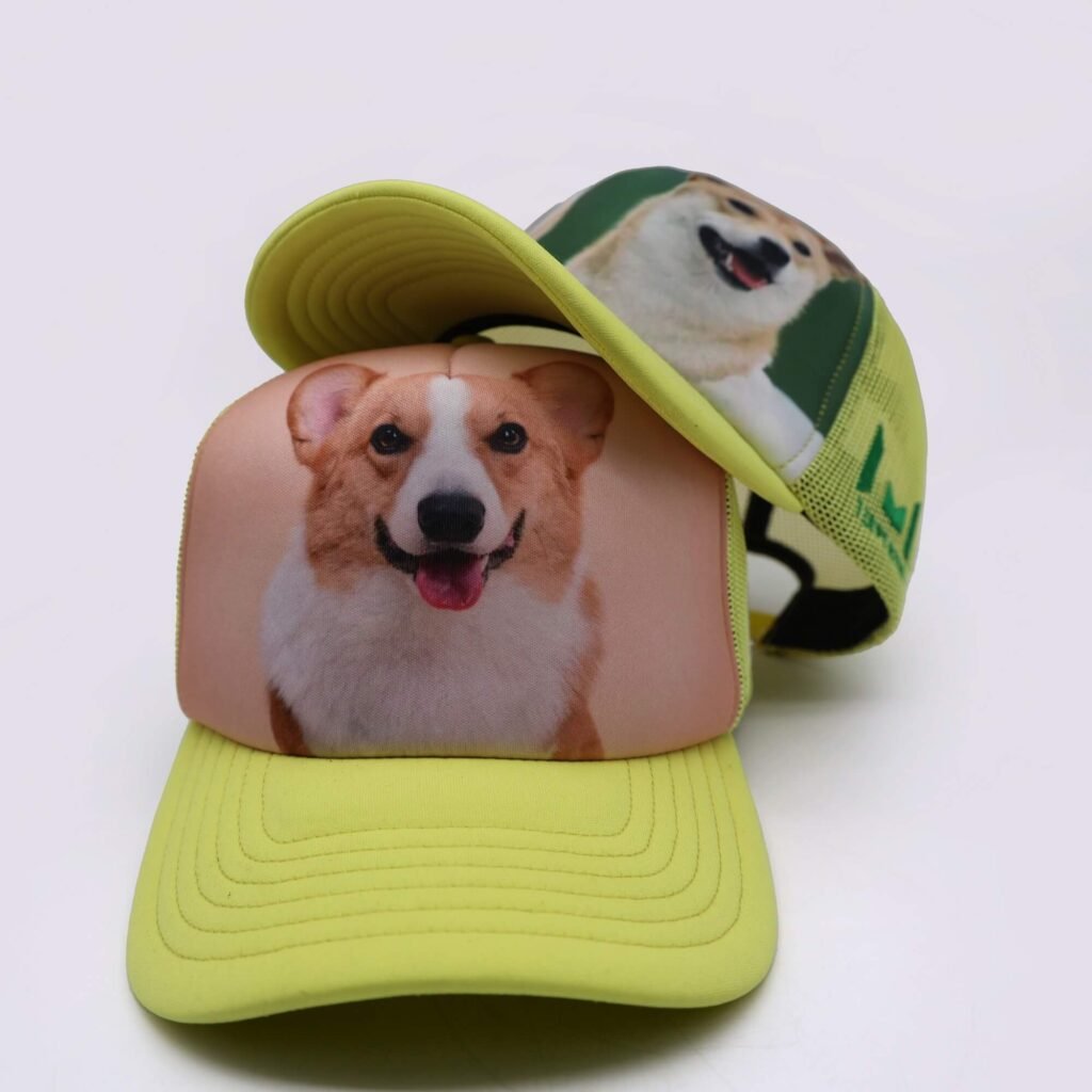 Personalizado de cinco paneles de impresión por sublimación Trucker Hat Venta al por mayor