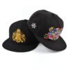 Sumkcaps 241031 Custom Six Panel Embroidered Flat Brim Snapback Cap