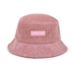Chapeaux Bucket en velours côtelé à étiquette tissée personnalisés Wholesale