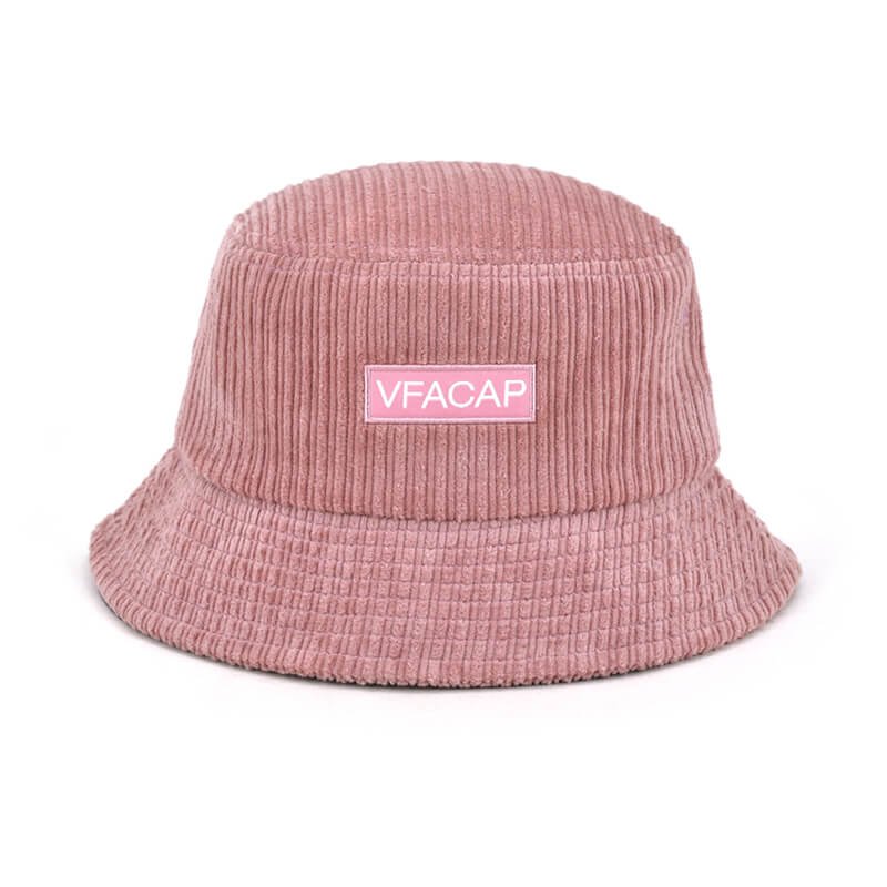Custom Woven Label Corduroy Bucket Hats Wholesale