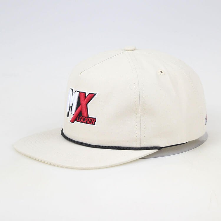 Kaki Off White 5 Panel Unstructured Rope Hats Wholesale