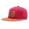 Sumkcaps 241034 Custom Suede Brim Leather Patch Senven Panel Snapback Cap