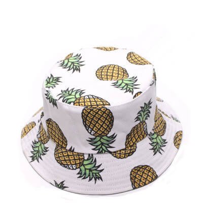 Custom Printed Color Fruits Cotton Bucket Hats wholesale