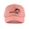 Sumkcaps 241044 Custom Five Panel Embroidery Pink Trucker Hat - Image 2