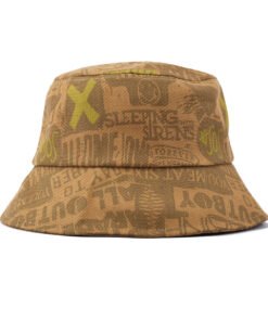 Printed Embroidered Logo Reversible Bucket Hat