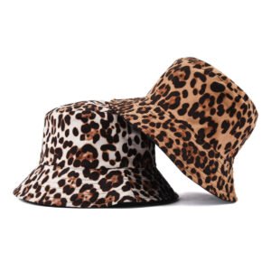 Sumkcaps 241084 Chapeau Bucket à impression léopard personnalisée