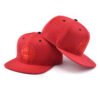 Sumkcaps 241092 Custom Six Panel Letter Embroidery Red Snapback Cap