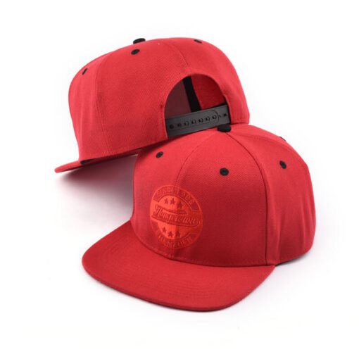 Sufox 241092 Custom Six Panel Letter Embroidery Red Snapback Cap