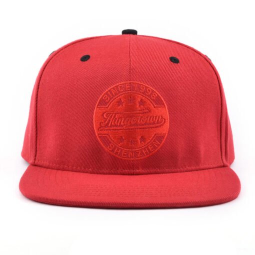 Sufox 241092 Custom Six Panel Letter Embroidery Red Snapback Cap