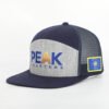 Sumkcaps 231147 Custom Embroidery Navy Blue Seven Panel Trucker Hat