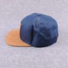Sumkcaps 241101 Custom Six Panel Leahter Patch Denim Snapback Cap - Image 4