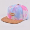 Sumkcaps 241102 Custom Six Panel Leahter Patch Tie Dye Snapback Cap