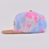 Sumkcaps 241102 Custom Six Panel Leahter Patch Tie Dye Snapback Cap - Imagem 3