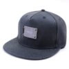 Sumkcaps 241104 Custom Five Panel Leahter Snakeskin Metal Logo Snapback Cap