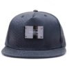 Sumkcaps 241104 Custom Five Panel Leahter Snakeskin Metal Logo Snapback Cap - immagine 2