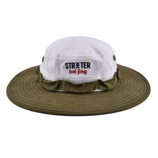 Sufox 241106 Custom Embroidered Cotton Bucket Hats With Rope