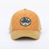 Custom Five Panel 3D Embroidery Corduroy Baseball Cap Wholesale