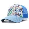 Custom Five Panel Digital Printing Blue Trucker Hat wholesale