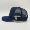 Custom Blue 5 Panel Embroidery Patch Trucker Hat Wholesale – Image 2