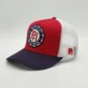 Custom Blue 5 Panel Embroidery Patch Trucker Hat Wholesale – Image 5