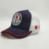 Custom Blue 5 Panel Embroidery Patch Trucker Hat Wholesale – Image 6
