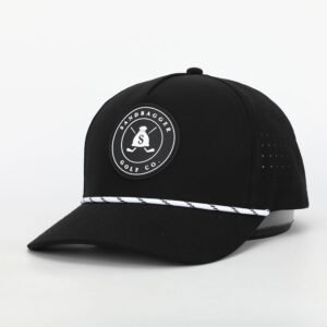 Black Golf Rope Snapback Hat Custom