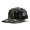 Custom Six Panel 3D Embroidery Camo Trucker Hat Wholesale