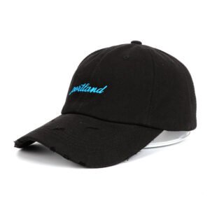 Wholesale Custom Six Panel Embroidery Black Dad Hat