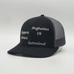 Six Panel Embroidery Black Trucker Hat Wholesale