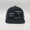 Six Panel Embroidery Black Trucker Hat Wholesale