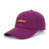 Sumkcaps 231289 Custom Six Panel Flat Embroidery Purple Dad Hat